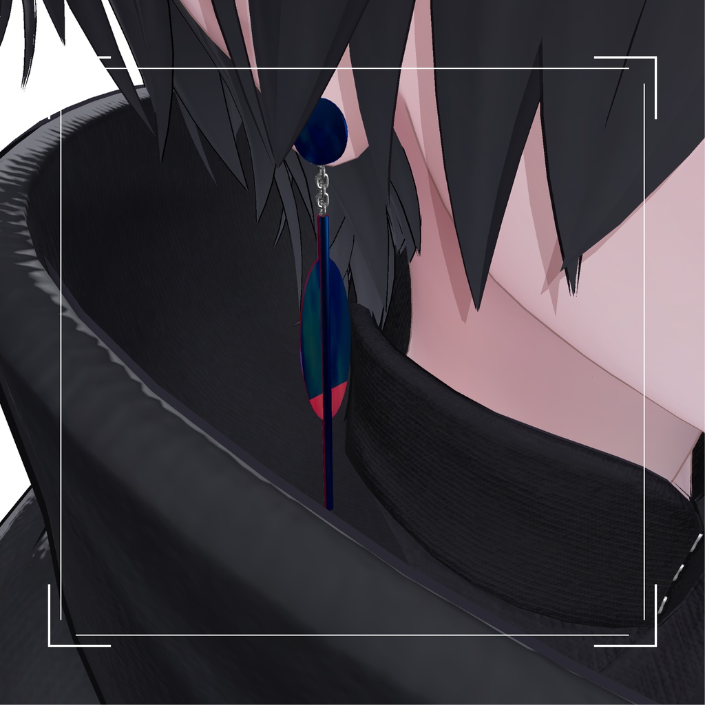 【流れる赤光】Aether Column(エーテル・コラム)【ピアス】