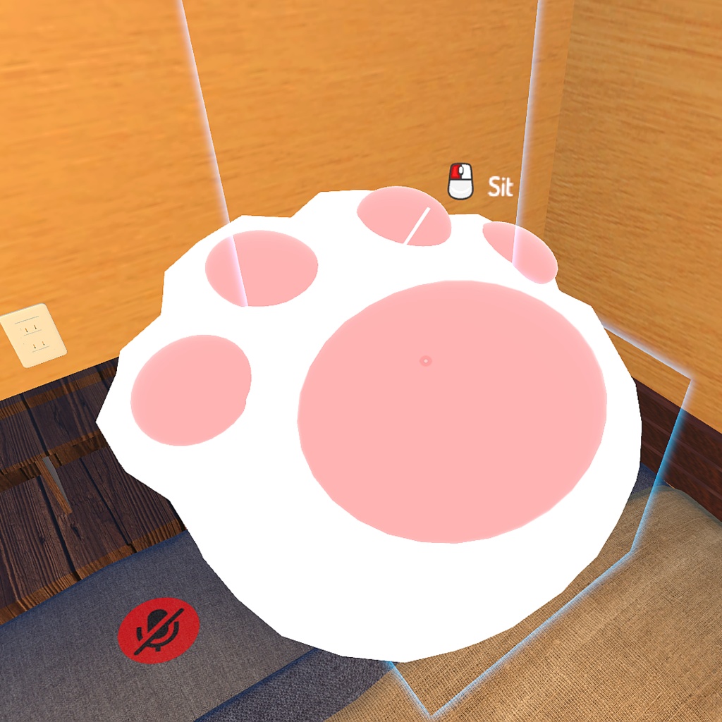 (無料)【VRChat】肉球クッション FBX unitypackage