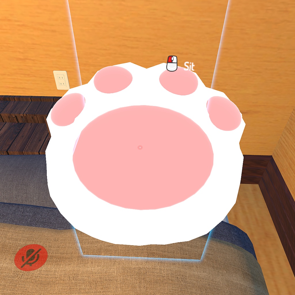 (無料)【VRChat】肉球クッション FBX unitypackage