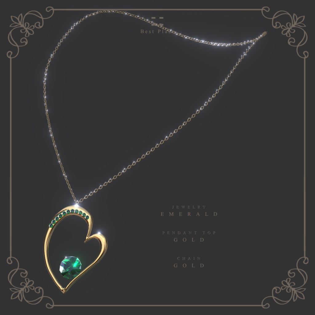 💎VRChat accessory💎〚💖Hearty necklace📿〛【8Color×8Color MA 21Avatar対応】
