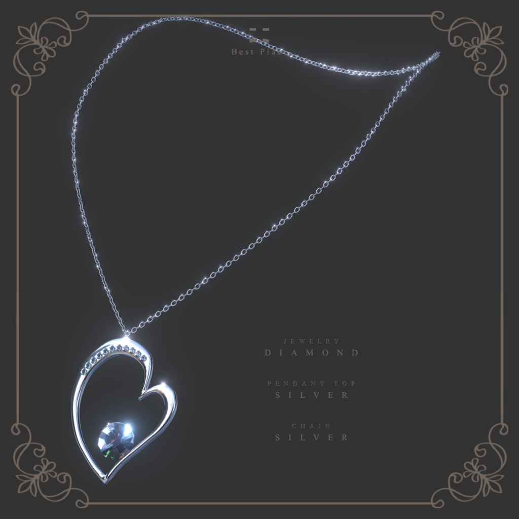 💎VRChat accessory💎〚💖Hearty necklace📿〛【8Color×8Color MA 21Avatar対応】