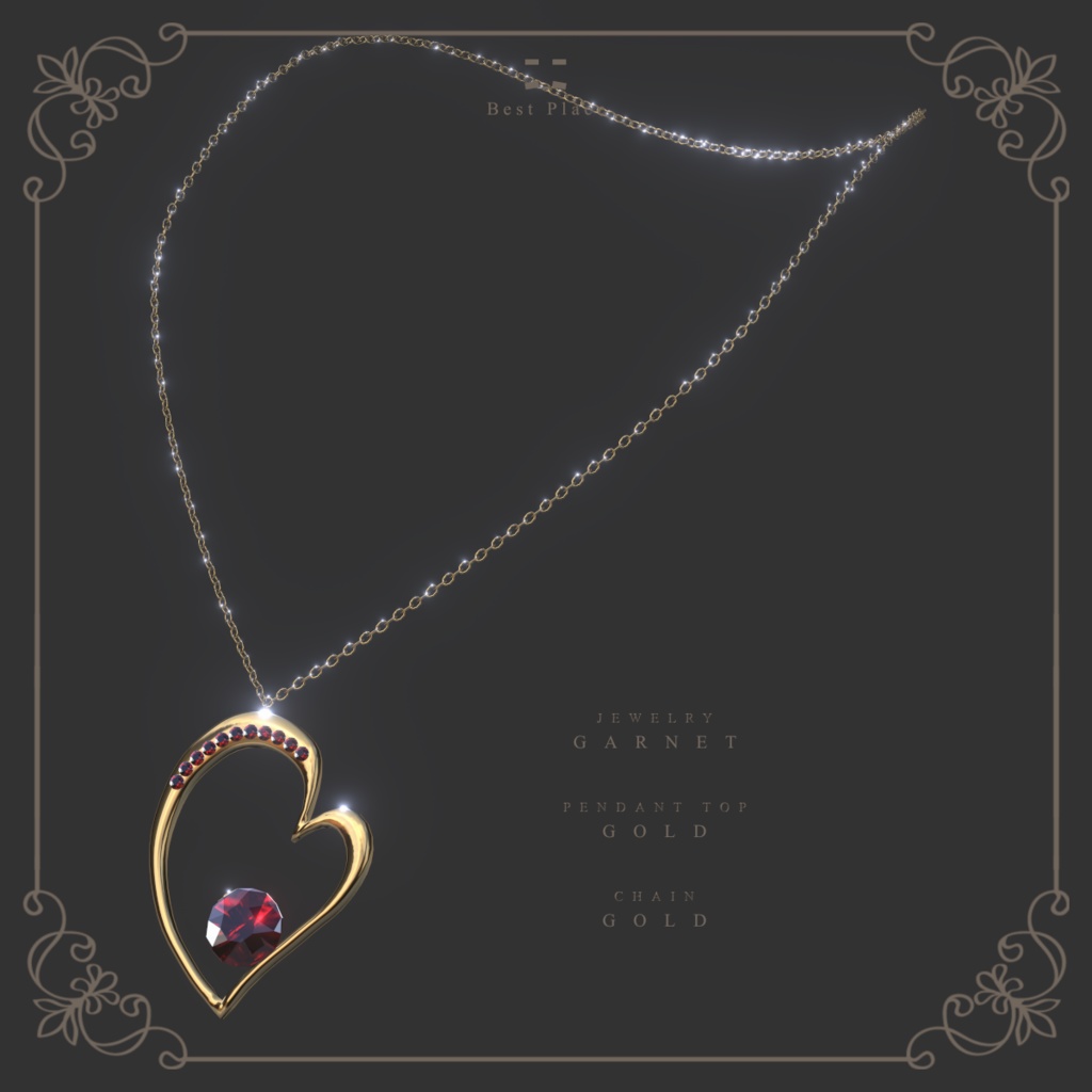 💎VRChat accessory💎〚💖Hearty necklace📿〛【8Color×8Color MA 21Avatar対応】