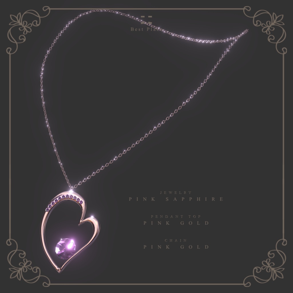 💎VRChat accessory💎〚💖Hearty necklace📿〛【8Color×8Color MA 21Avatar対応】