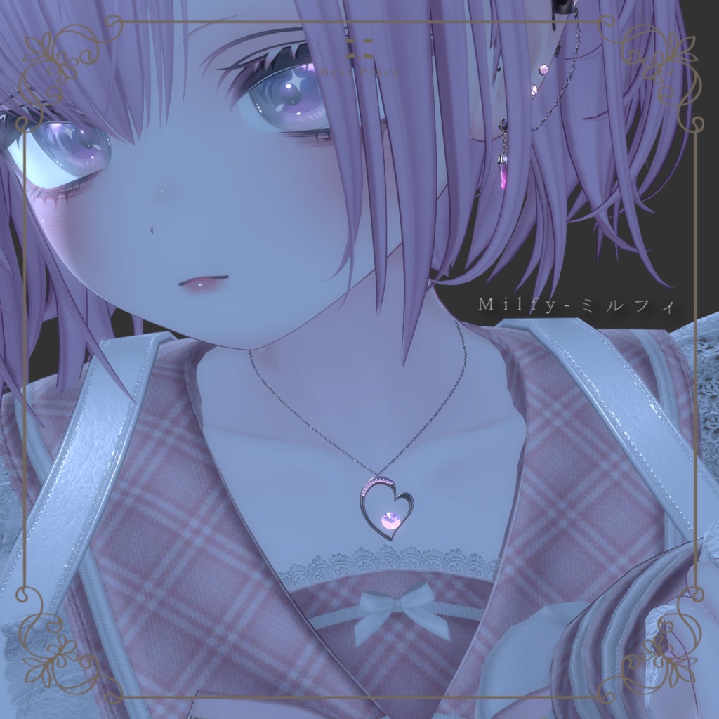 💎VRChat accessory💎〚💖Hearty necklace📿〛【8Color×8Color MA 21Avatar対応】