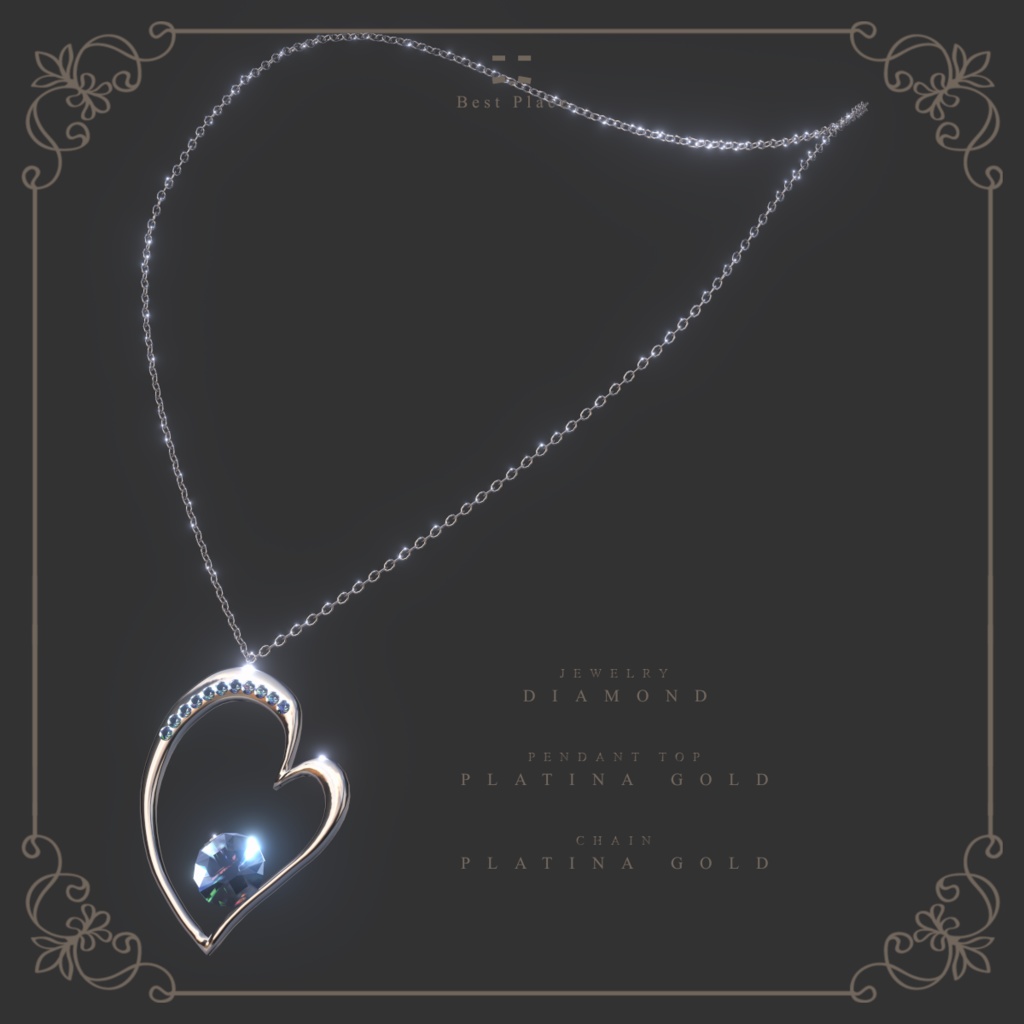 💎VRChat accessory💎〚💖Hearty necklace📿〛【8Color×8Color MA 21Avatar対応】