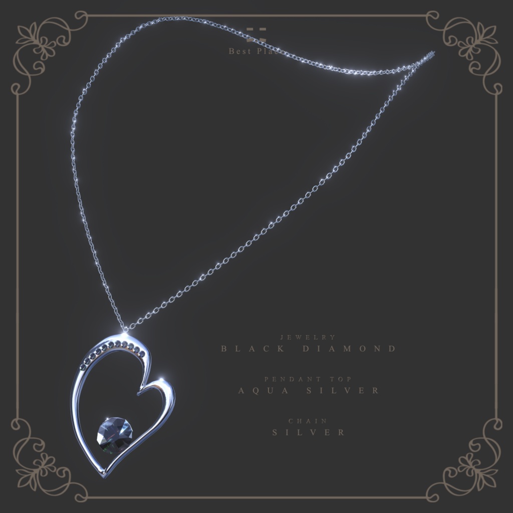 💎VRChat accessory💎〚💖Hearty necklace📿〛【8Color×8Color MA 21Avatar対応】