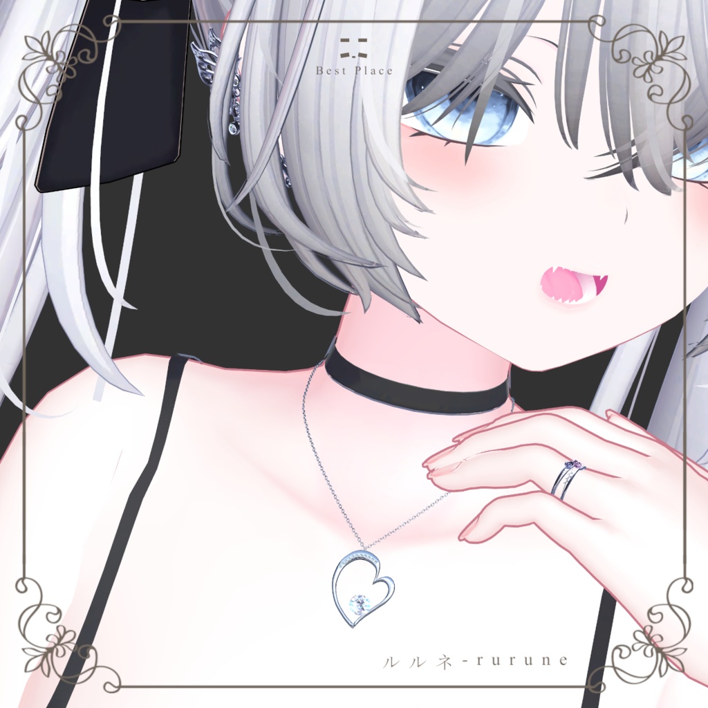 💎VRChat accessory💎〚💖Hearty necklace📿〛【8Color×8Color MA 21Avatar対応】