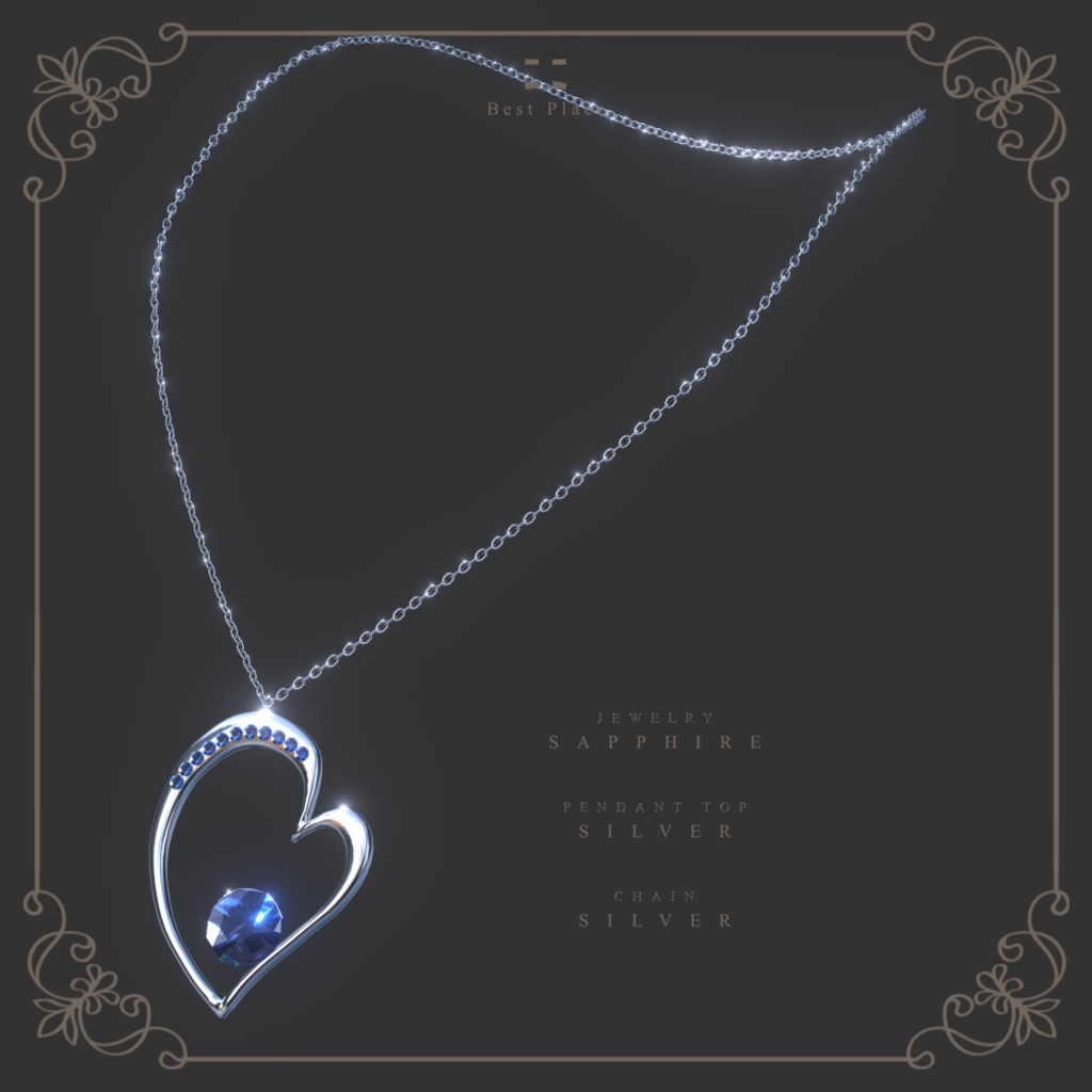 💎VRChat accessory💎〚💖Hearty necklace📿〛【8Color×8Color MA 21Avatar対応】