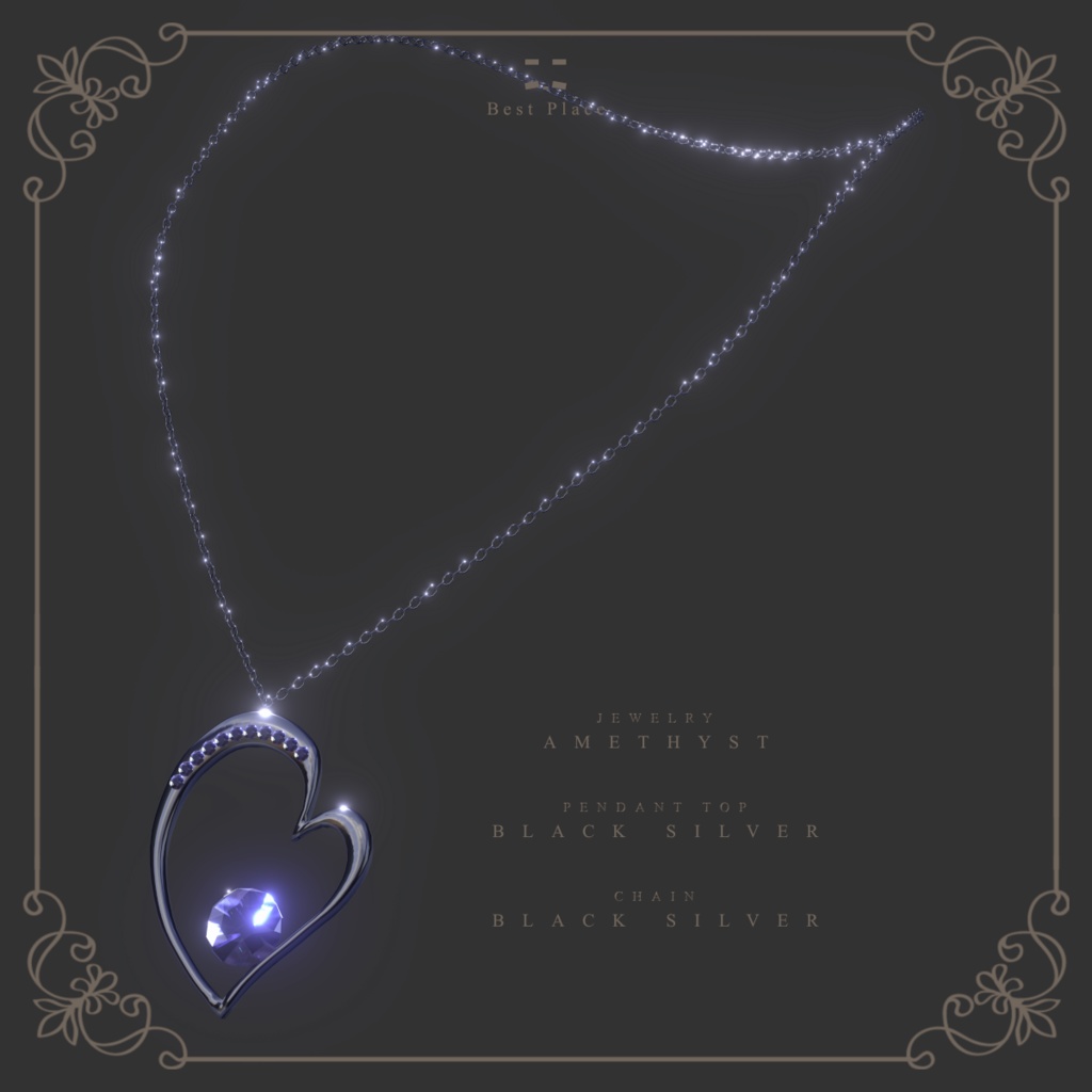 💎VRChat accessory💎〚💖Hearty necklace📿〛【8Color×8Color MA 21Avatar対応】