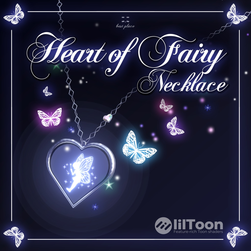 ✨️Particle accessory✨️🧚Heart of Fairy Necklace🧚‍♀️【7Color12Avatar対応】