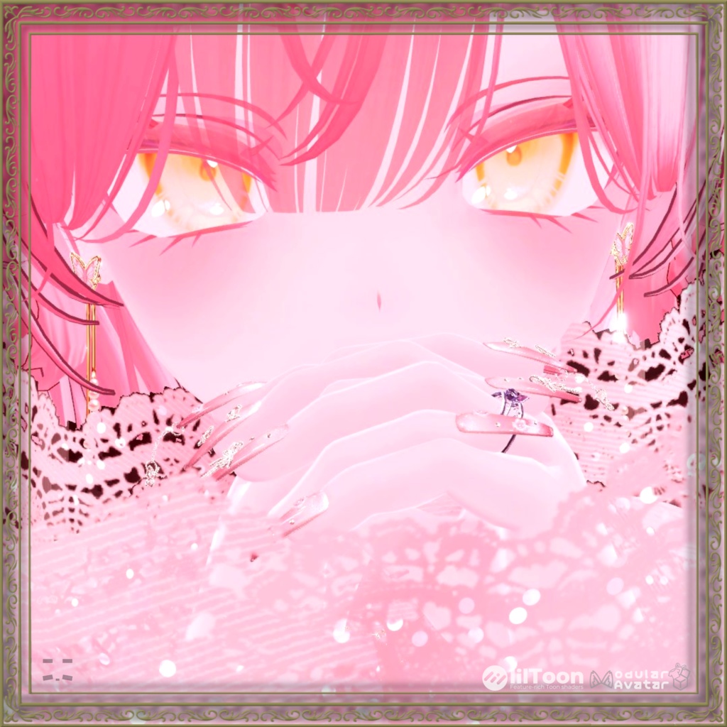 💍VRChat accessory💍 🌹Twin Rose🌹【10Color×5Color 20Avatar対応】