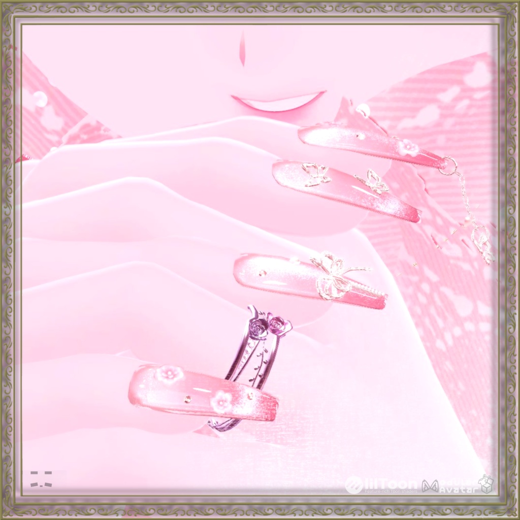 💍VRChat accessory💍 🌹Twin Rose🌹【10Color×5Color 20Avatar対応】