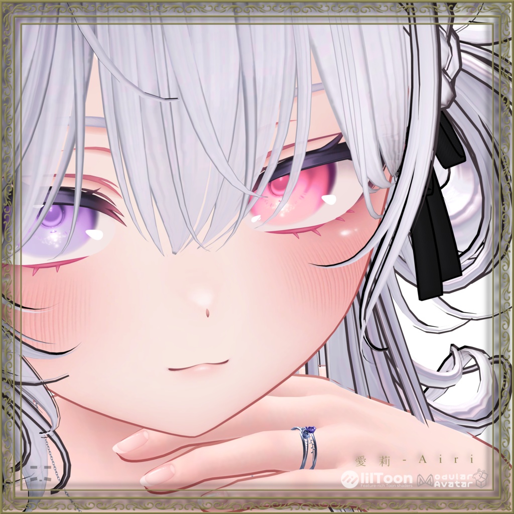 💍VRChat accessory💍 🌹Twin Rose🌹【10Color×5Color 20Avatar対応】