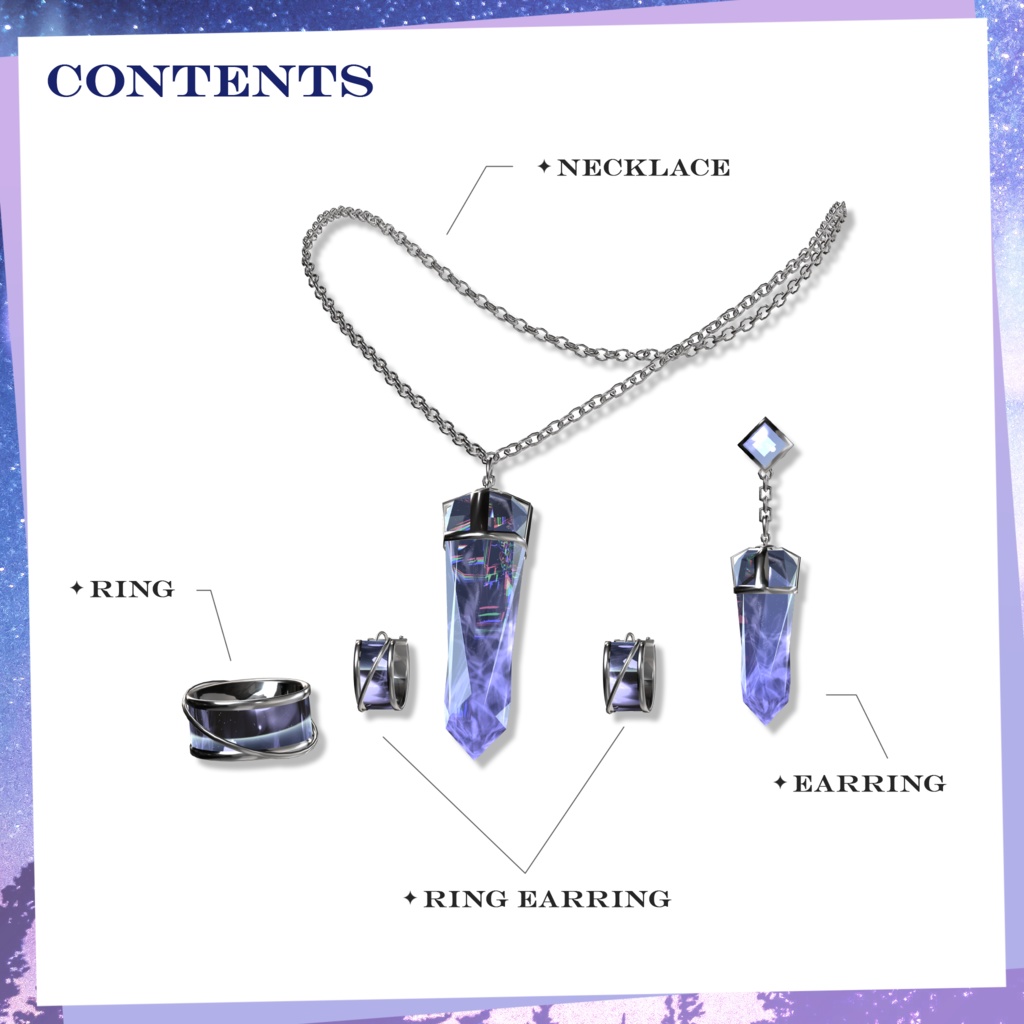 💎VRChat accessory💎〚🌌Northern Lights🌈〛【16Color×5Color MA 24Avatar対応】