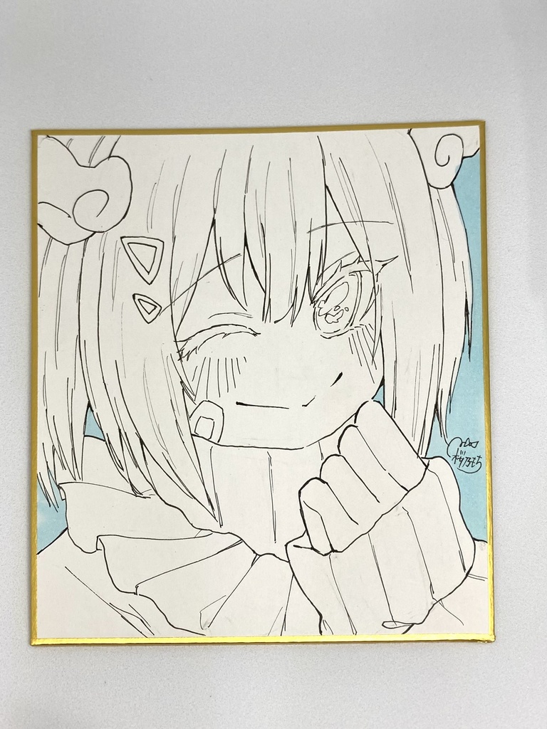 アナログ色紙「天使界隈の女の子」