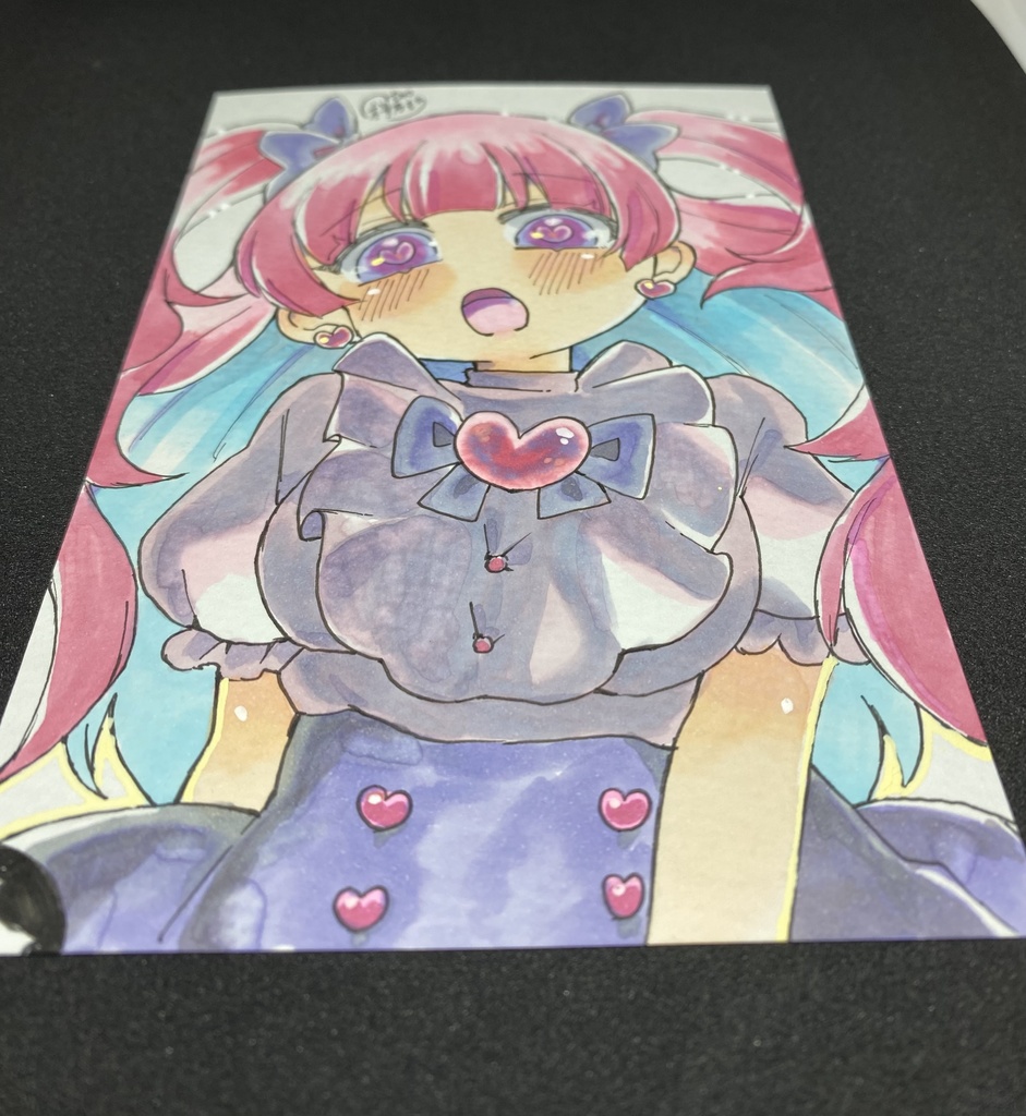 ポストカードサイズ原画「萌々子ちゃん」