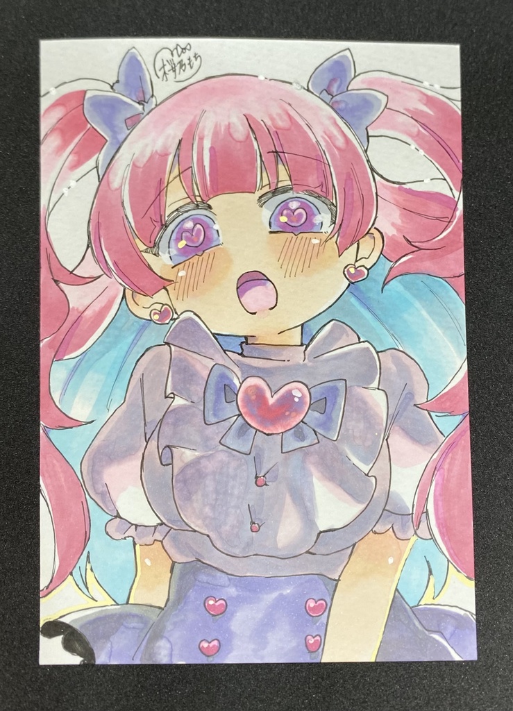 ポストカードサイズ原画「萌々子ちゃん」