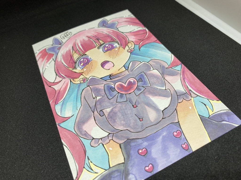 ポストカードサイズ原画「萌々子ちゃん」