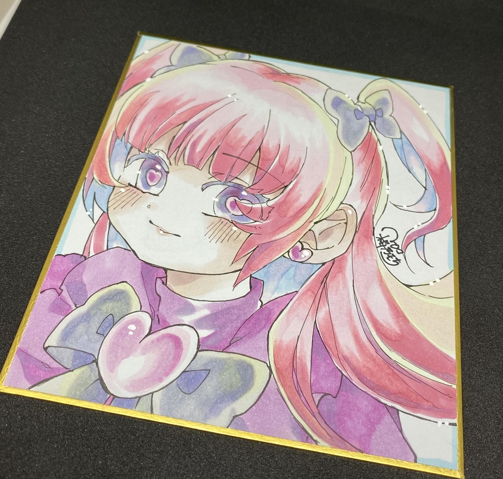 アナログ色紙「萌々子ちゃん」