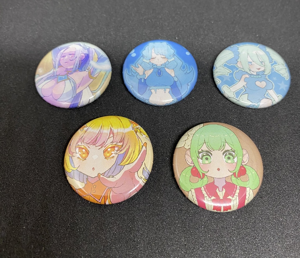 創作キャラ 丸型32mm缶バッチ🎀 ver.B(全5種類)