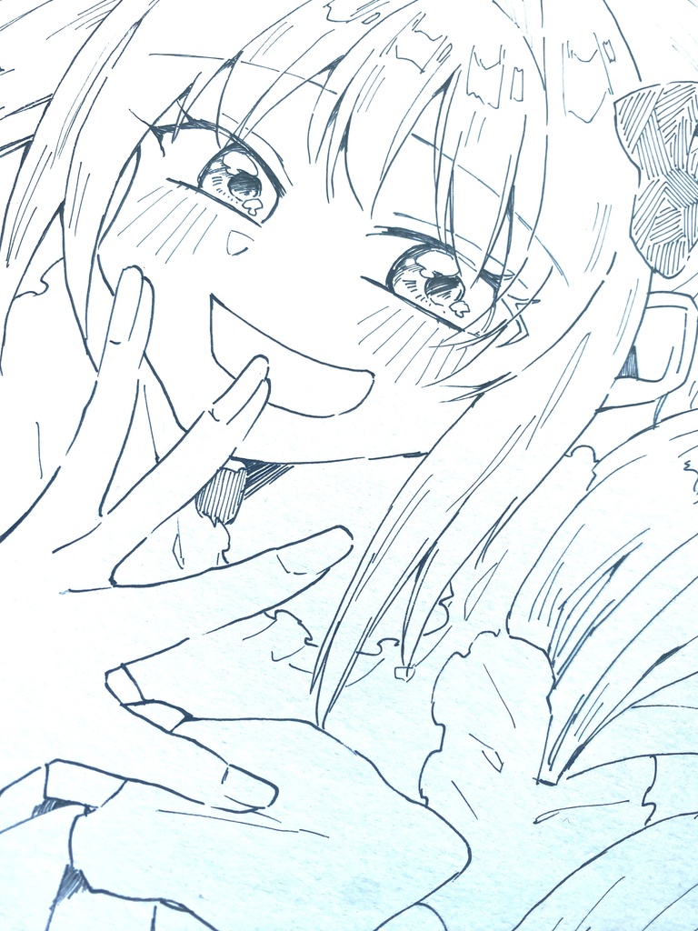 🎀白黒アナログ色紙🎀