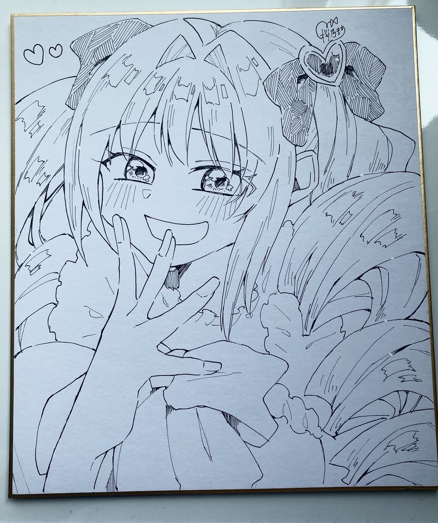 🎀白黒アナログ色紙🎀