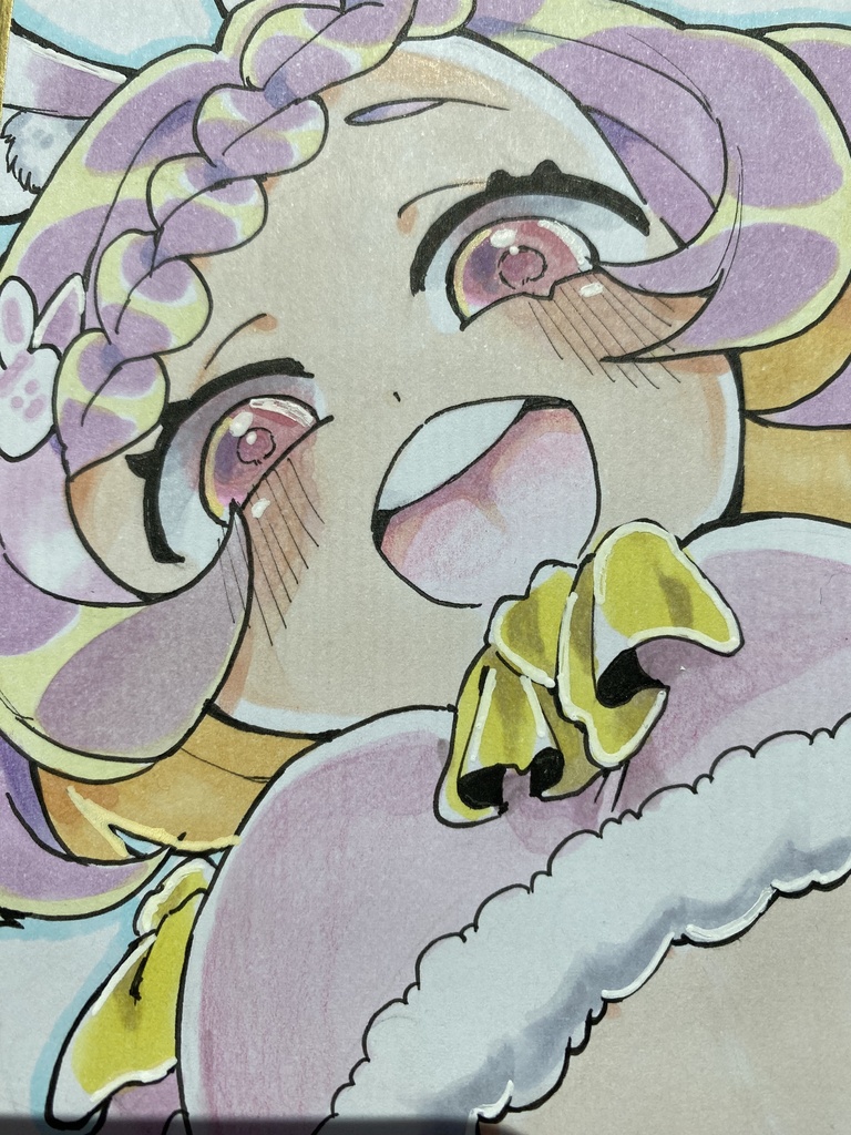 アナログ色紙「うさぎちゃん🐰」