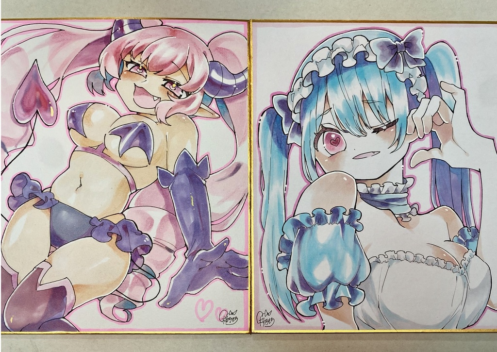 【一次創作のみ】オーダーメイド色紙　中サイズ　　　【18cm×21cm】