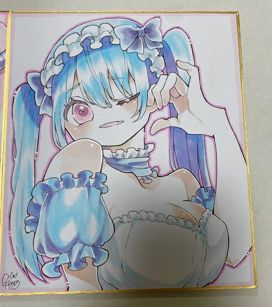 【一次創作のみ】オーダーメイド色紙 中サイズ   【18cm×21cm】