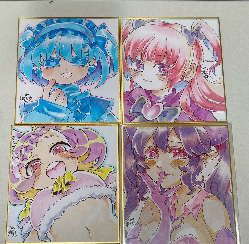【一次創作のみ】オーダーメイド色紙　小サイズ　【136mm×121mm】