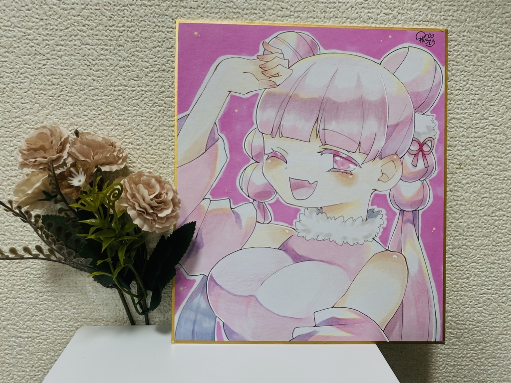 アナログ色紙　和洋折衷ガール🎀