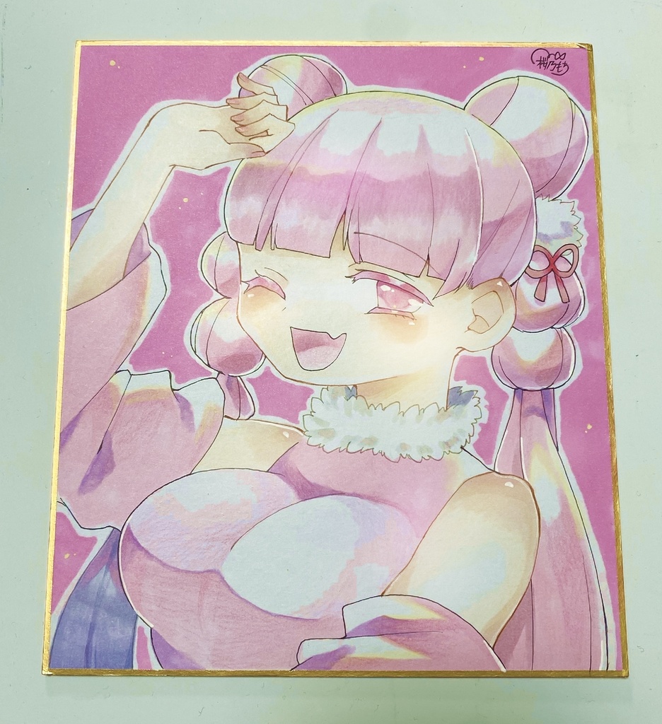アナログ色紙　和洋折衷ガール🎀