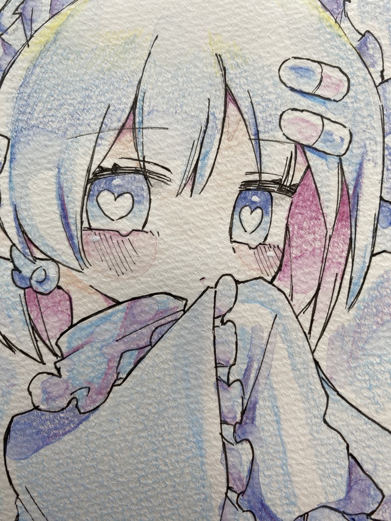 ポストカードサイズ原画「天子ちゃん🪽」