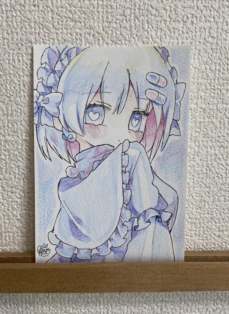 ポストカードサイズ原画「天子ちゃん🪽」