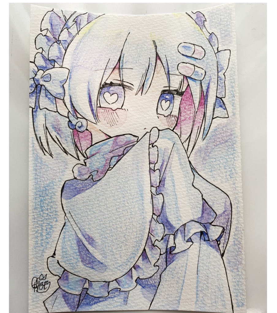 ポストカードサイズ原画「天子ちゃん🪽」