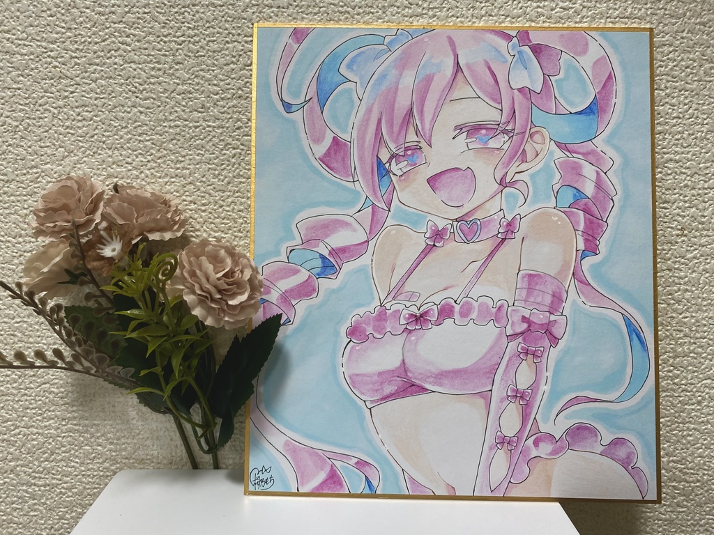 🎀アナログ色紙「承認欲求ちゃん🩷」🎀