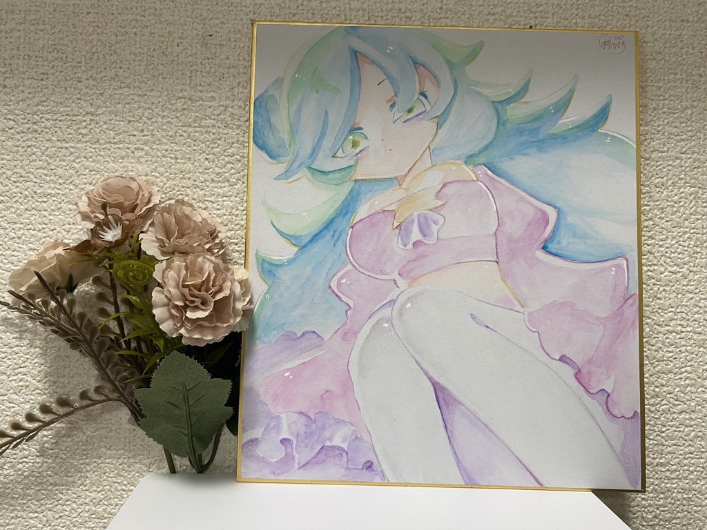 🎀アナログ色紙　「お星様の女の子💫」🎀