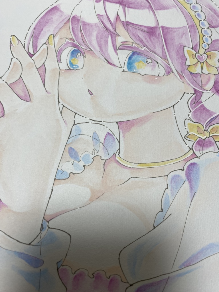 アナログ色紙 可愛い創作ちゃん💫