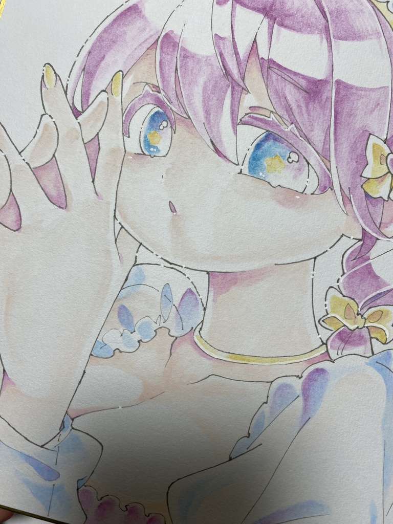 アナログ色紙 可愛い創作ちゃん💫