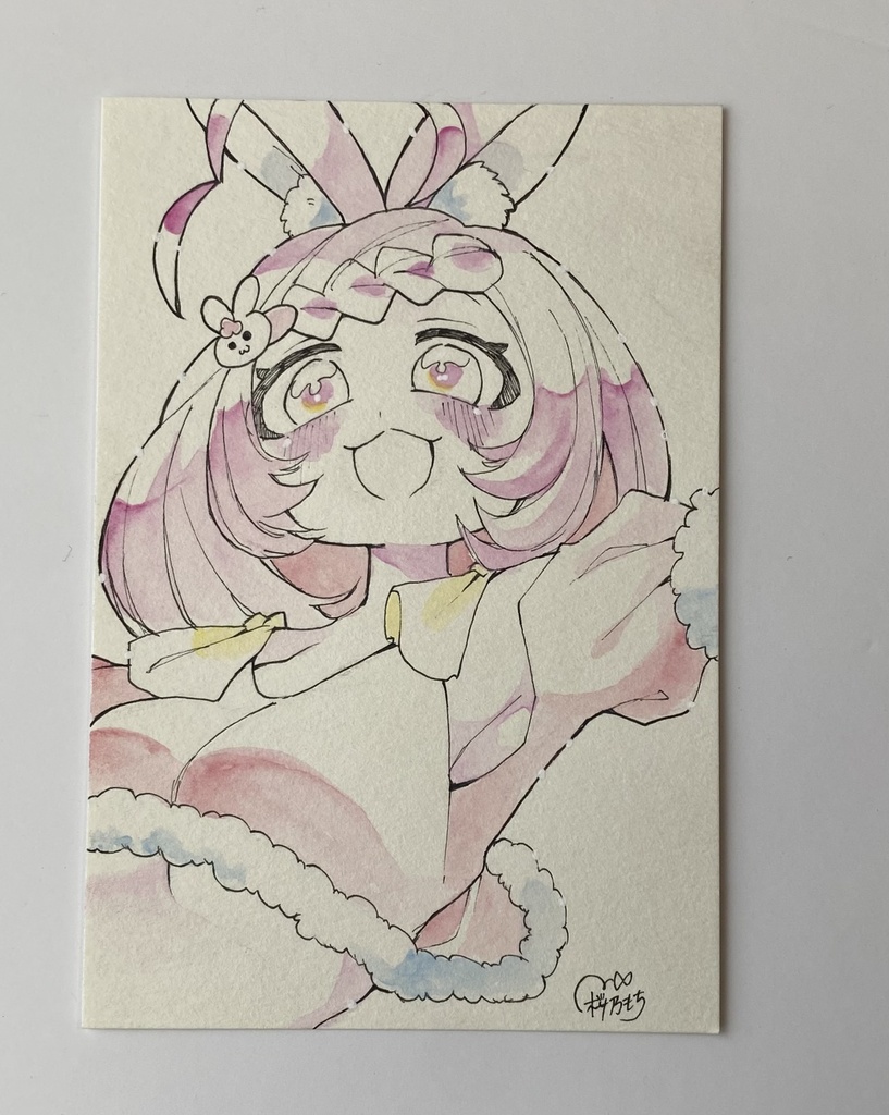 うさぎちゃん🐰｜ポストカードサイズミニイラスト