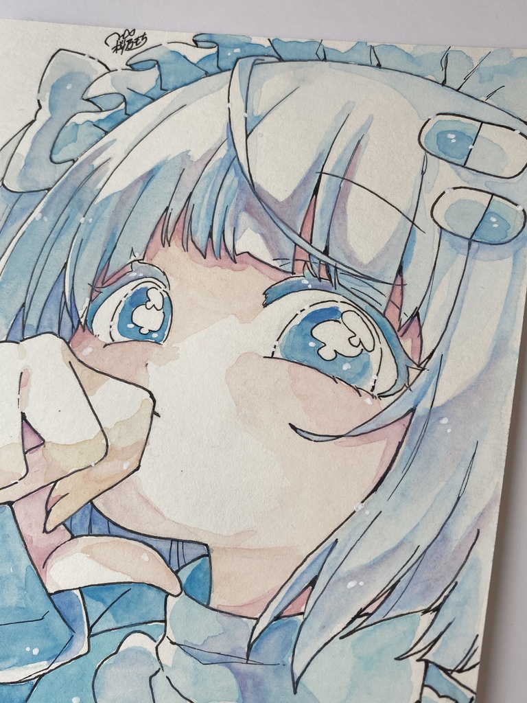 天使界隈の天子ちゃん🪽🩵|水彩紙イラスト
