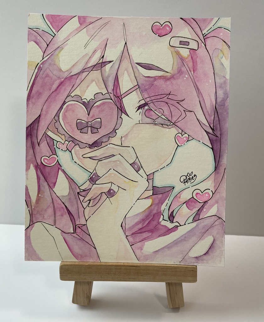 病みかわナース🩷🔪|水彩紙イラスト