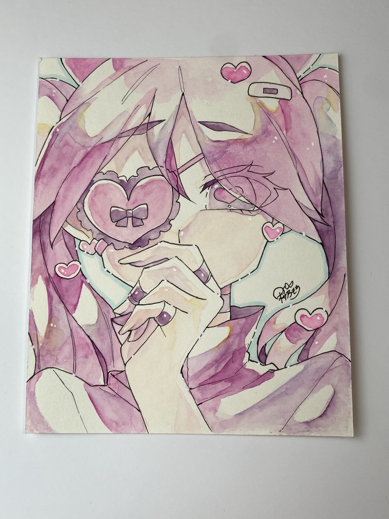 病みかわナース🩷🔪|水彩紙イラスト
