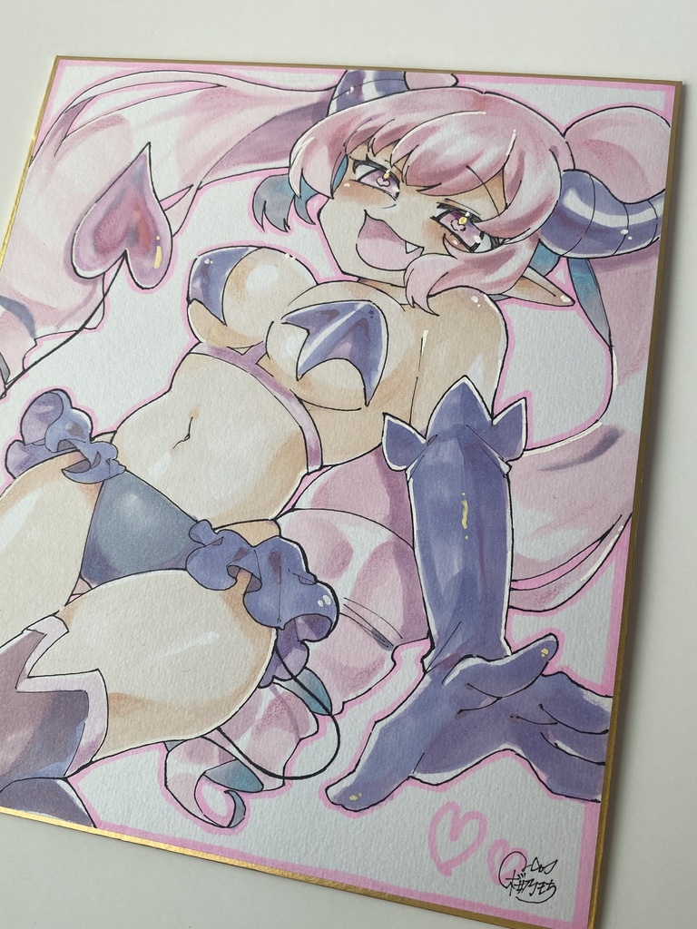 サキュバスちゃん😈| 色紙イラスト