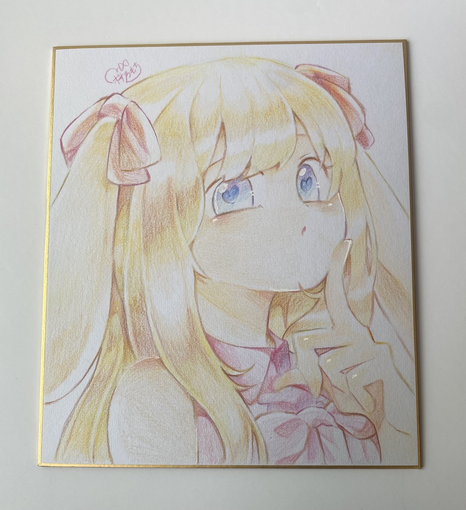 タレ耳ウサギの女の子🐰| 色紙イラスト