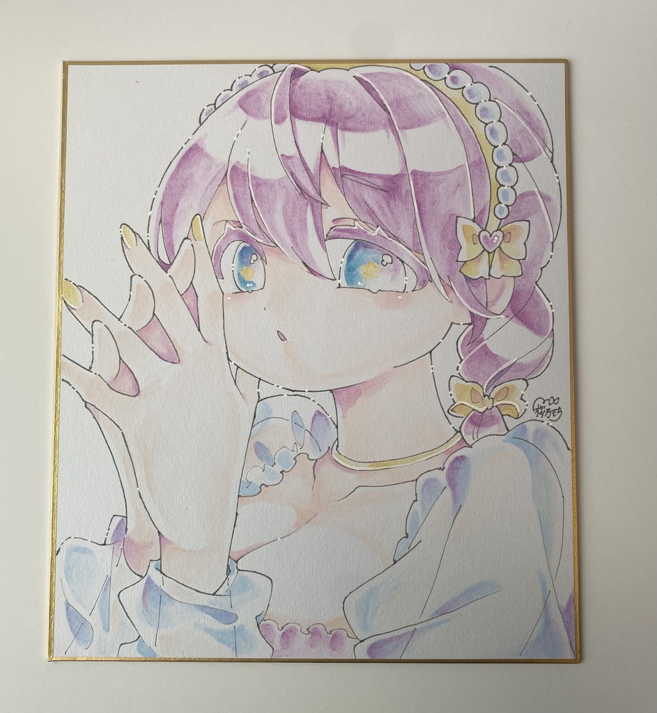 ピンク髪の女の子♡| 色紙イラスト