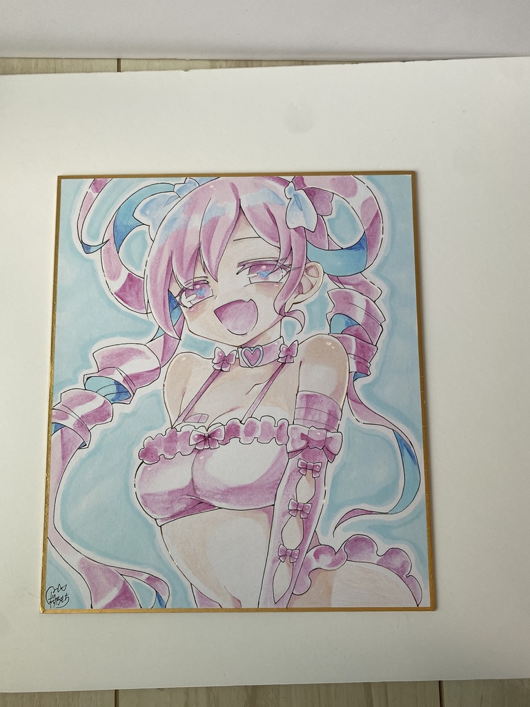 創作キャラの承認欲求ちゃん♡| 色紙イラスト