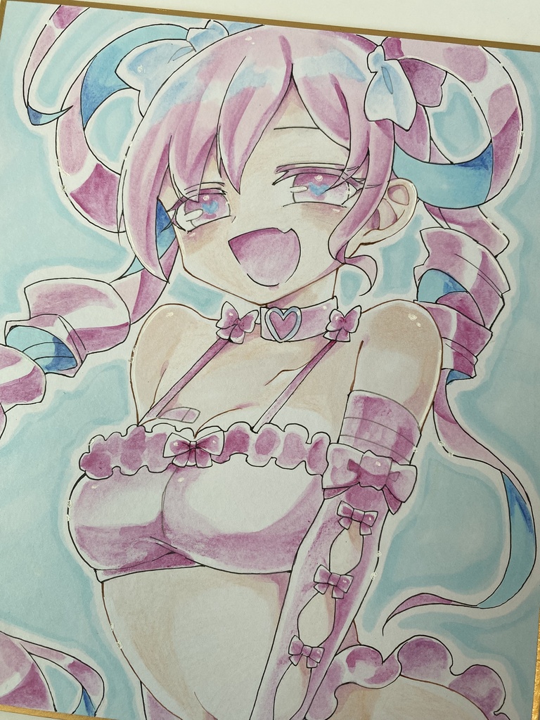 創作キャラの承認欲求ちゃん♡| 色紙イラスト