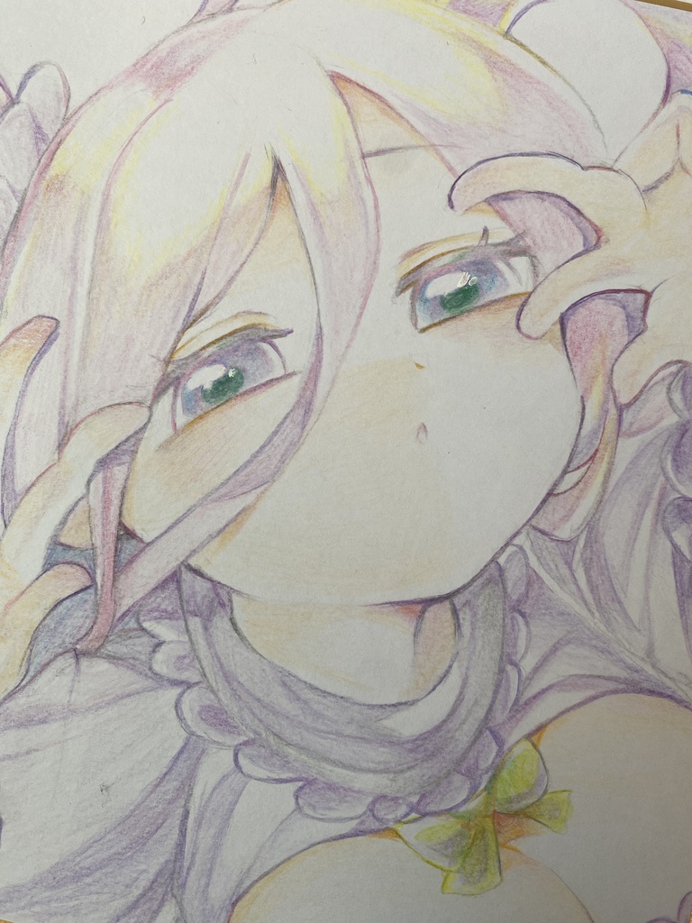 紫髪の女の子💜 | 色紙イラスト