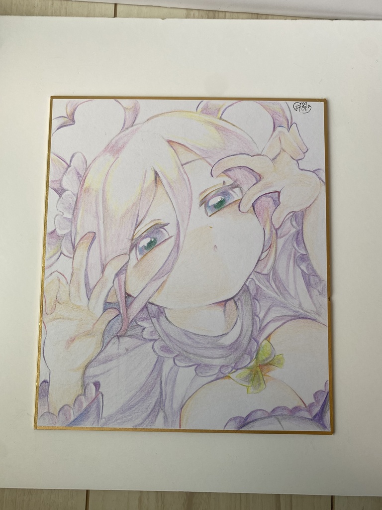 紫髪の女の子💜 | 色紙イラスト
